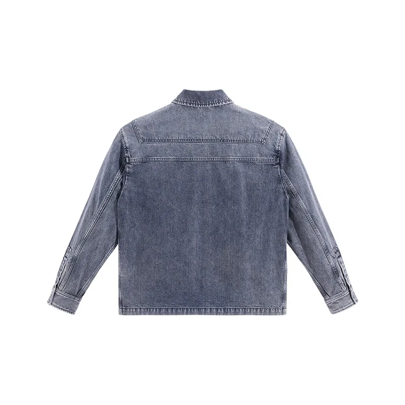 PEACEBIRD MEN Jackets Men Denim Medium Blue, Batch 1-1