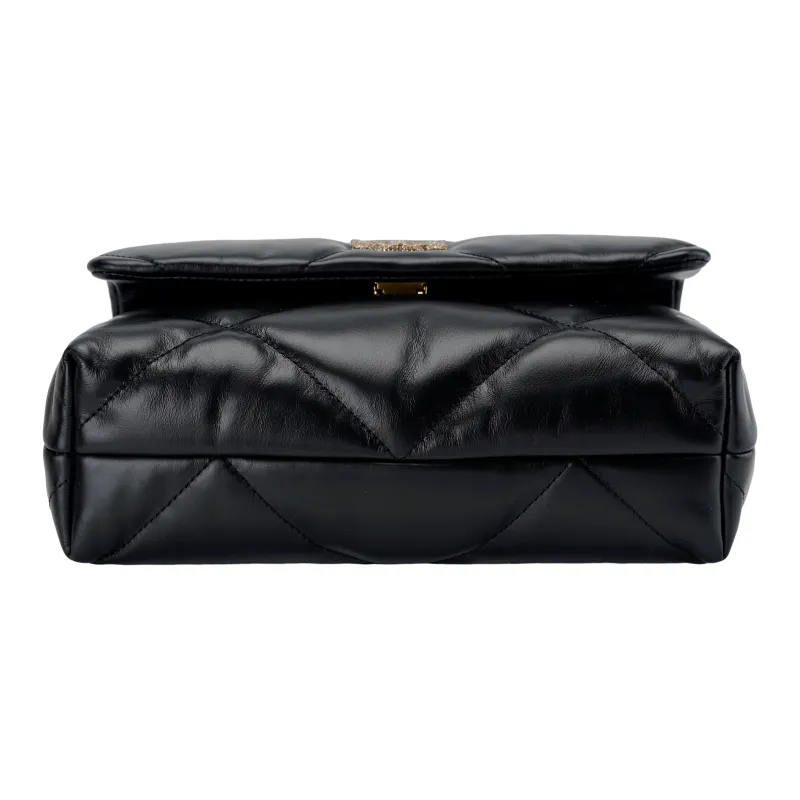 TORY BURCH Kira Nappa Leather Crossbody Bag, Shoulder Bag Trumpets Women's Black-3