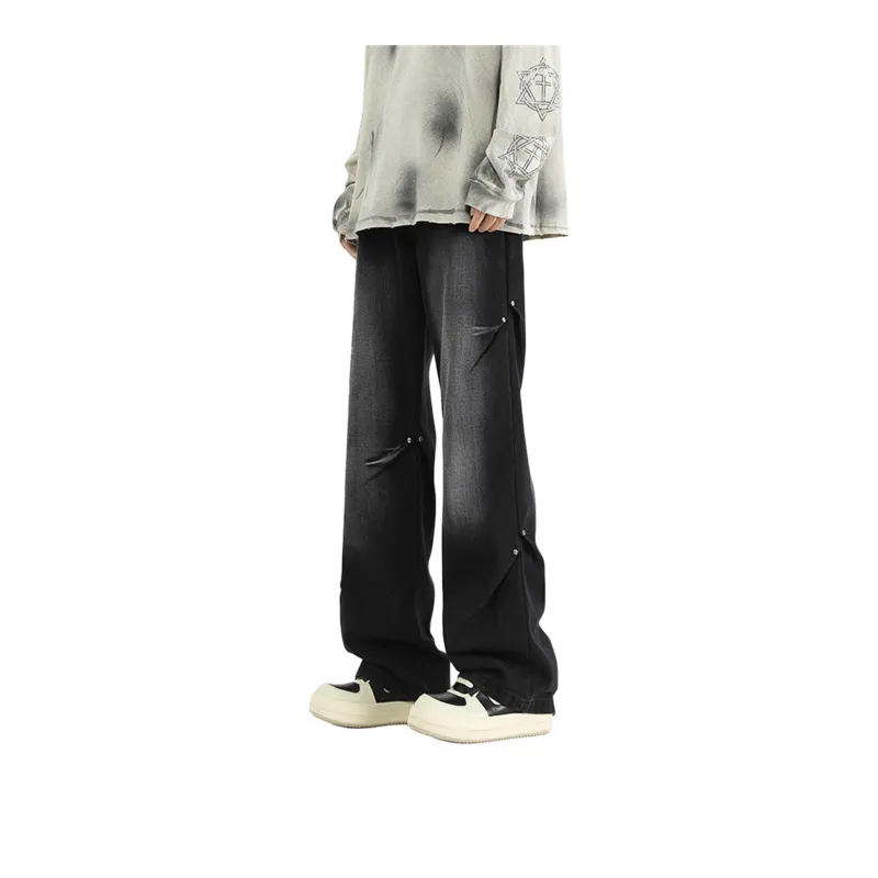 PAINT STAIN Jeans Unisex Dark Purple-19