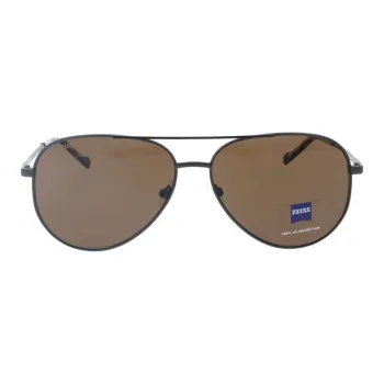 ZEISS Metal Aviator Sunglasses Men's Black
