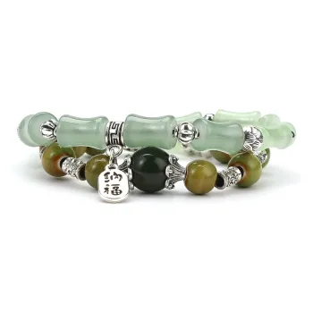 Tanner Colored Glaze Jade Bracelets Unisex