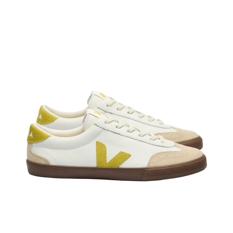 VEJA Low Top Skateboard Shoes Unisex White Yellow-2