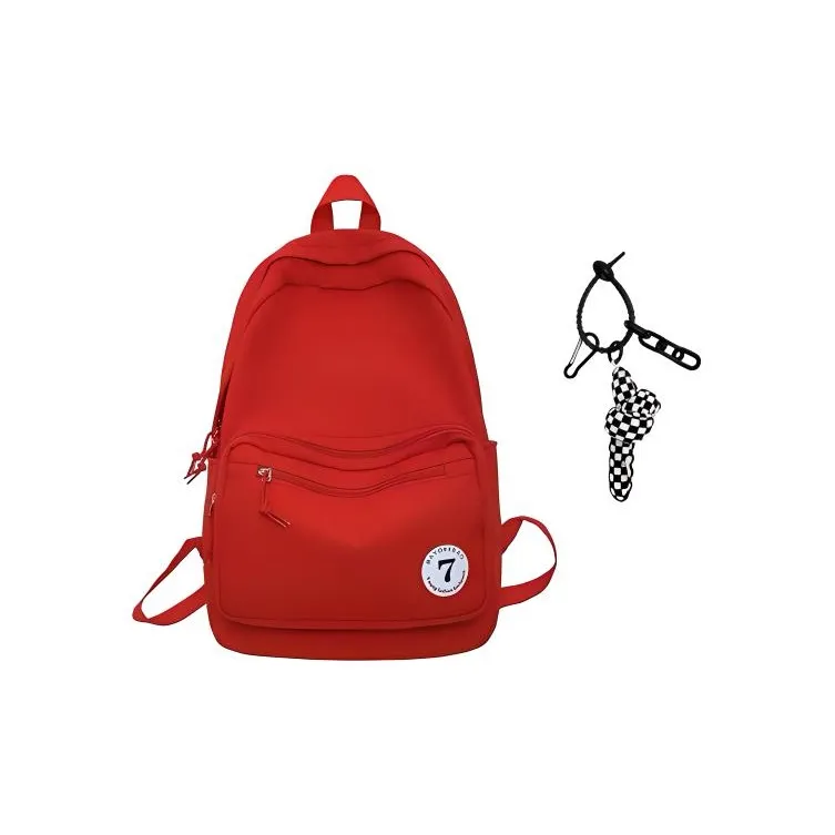 GEERDUN Nylon Backpack Regular Unisex Black/White/Red/Yellow-12