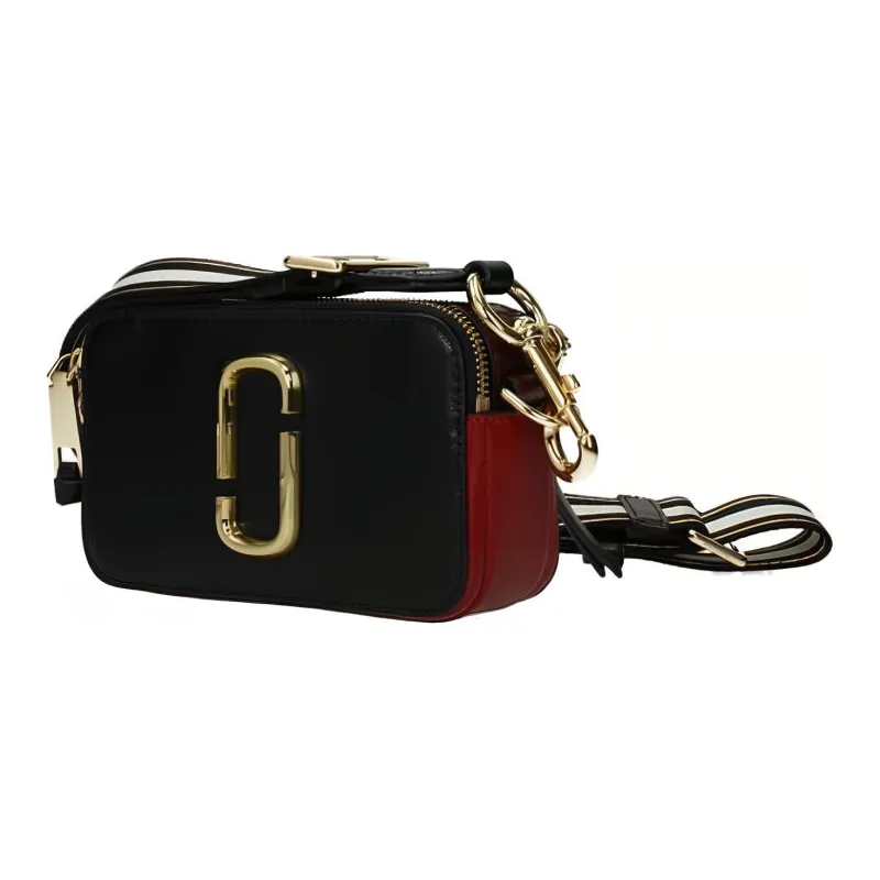 MARC JACOBS Snapshot Leather Camera Bag, Small Square Bag, Shoulder Bag, Crossbody Bag Women's Black-2