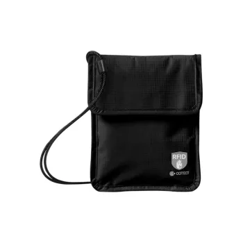 COTECi Polyester Passport Holder Small Size Unisex Black/Gray