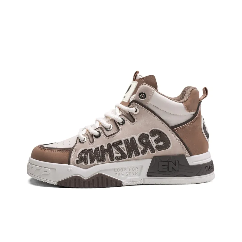 HACKBUTEER High Top Skateboard Shoes Men's Box-18