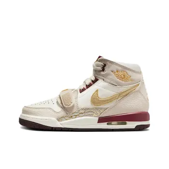 Jordan Legacy 312 Anti Slip Wear Resistant High Top Vintage Basketball Shoes GS Beige