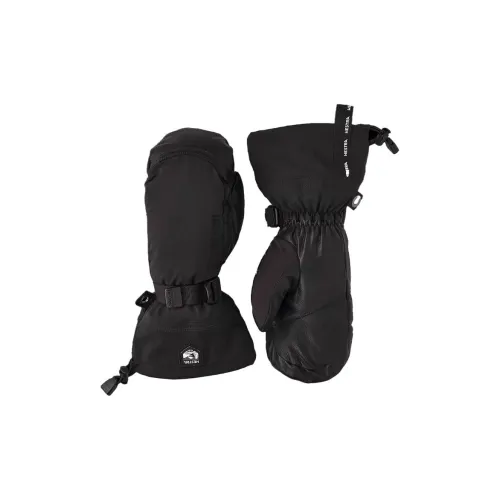 HESTRA Goatskin Polyester Polyester Nylon Sports Gloves Unisex Black
