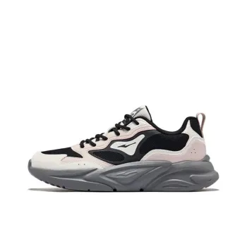 Erke Cushioning Anti Slip And Wear Resistant Low Top Casual Shoes Women's Black Beige Pink