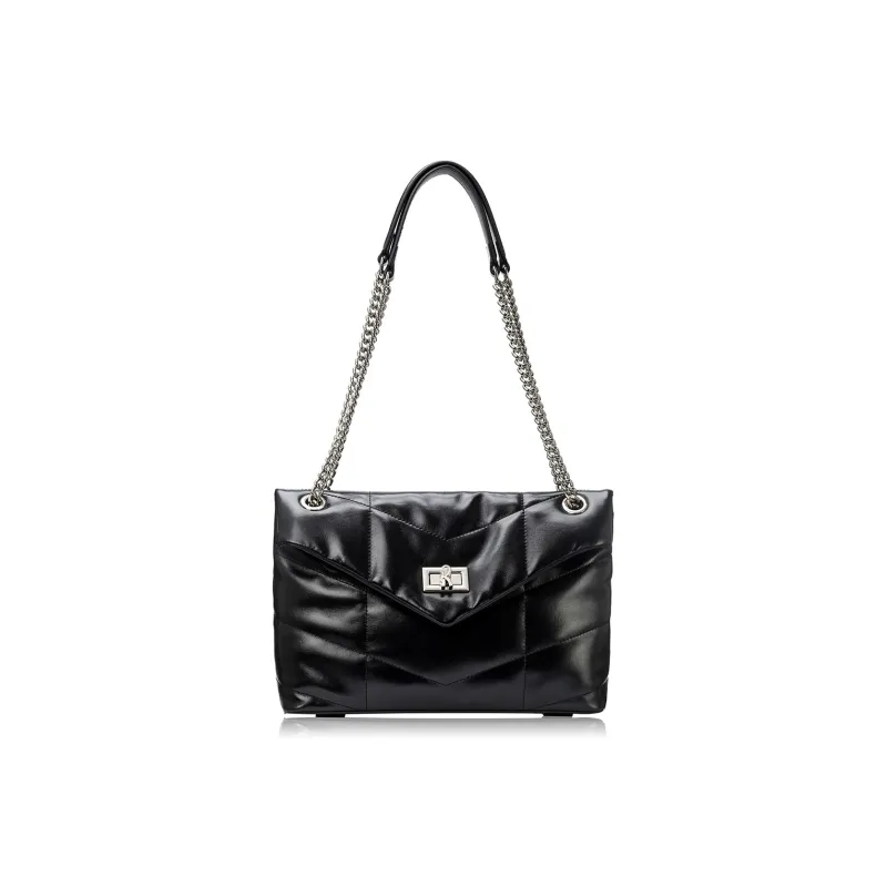ROBERTA DI CAMERINO Cow Leather Shoulder Bag Tubas Women's Classic Black-0