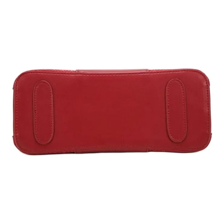 PAYOT Microfiber Synthetic Leather Shoulder Bag Crossbody Bag Handbag Women's Burgundy-3
