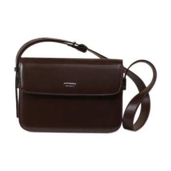 Tanita West Cow Leather Tofu Bag Shoulder Bag Small Size Women's Chocolate Brown