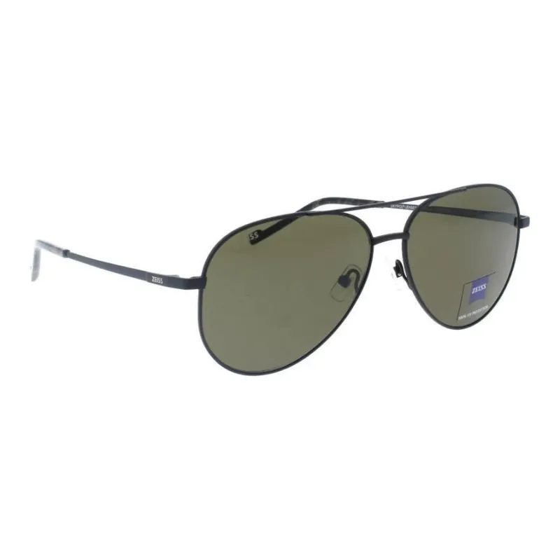 ZEISS Metal Aviator Sunglasses Men's Black-2