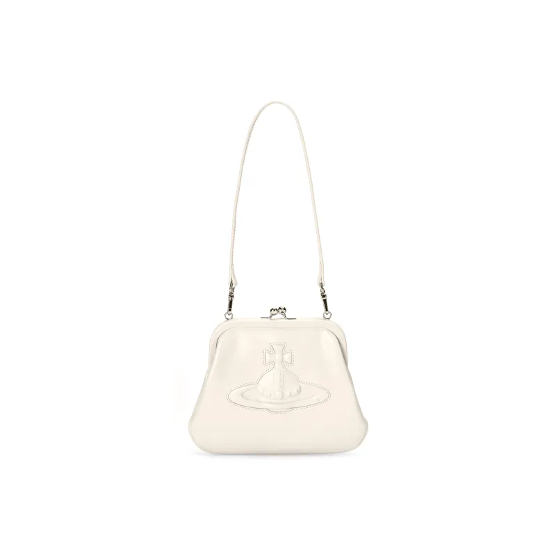 Vivienne Westwood Leather Underarm Crossbody Bag, Shoulder Bag Regular Women's Cream-0