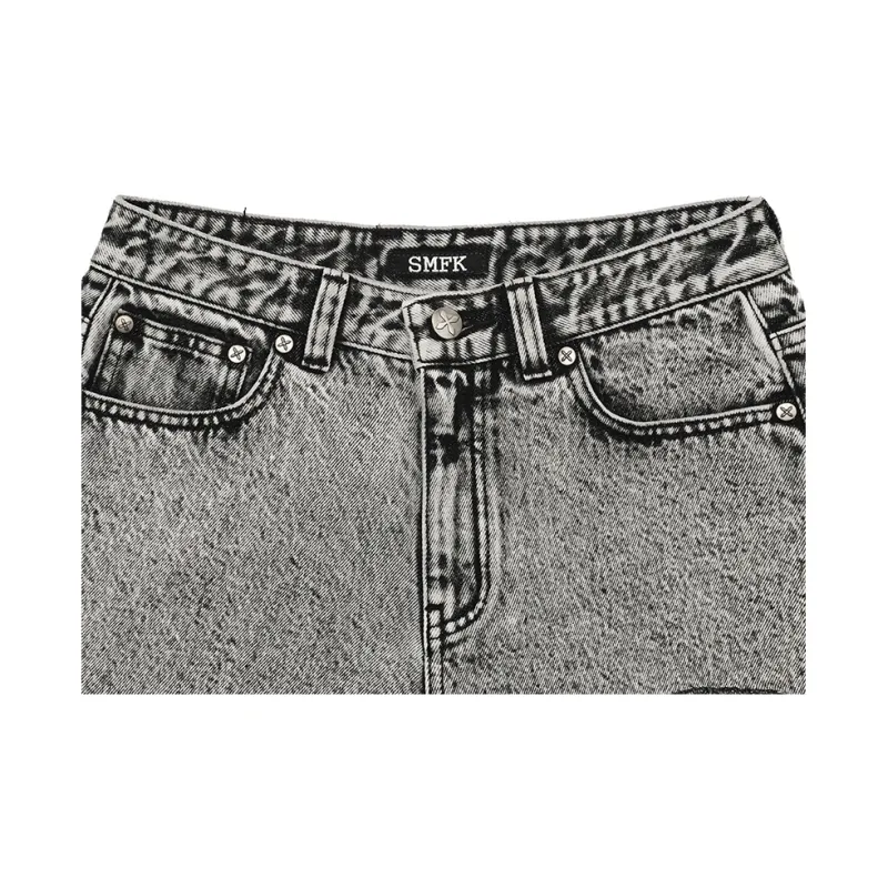 SMFK Denim Shorts Women's Dusty Gray-5