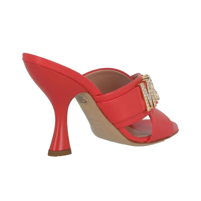 MOSCHINO Quiet Slide Slippers Women's Red-2