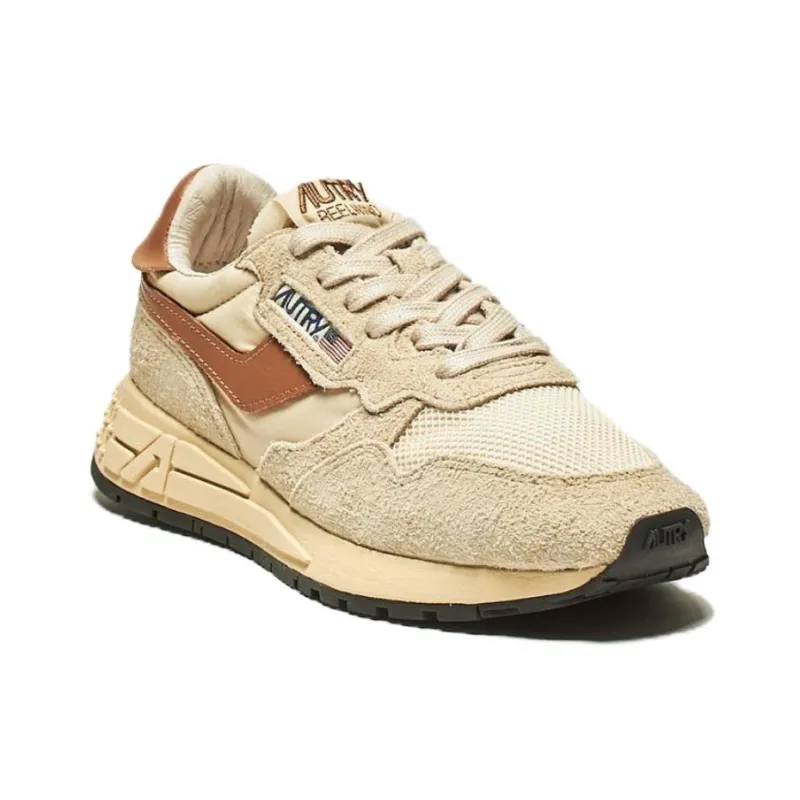 AUTRY REELWIND Wear Resistant Low Top Casual Shoes Women's Beige Brown-3