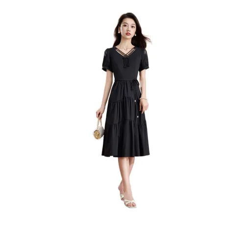 Mylan Short-Sleeved Dresses Women's Black