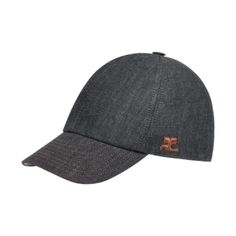 COURREGES Signature Denim Baseball Cap-0