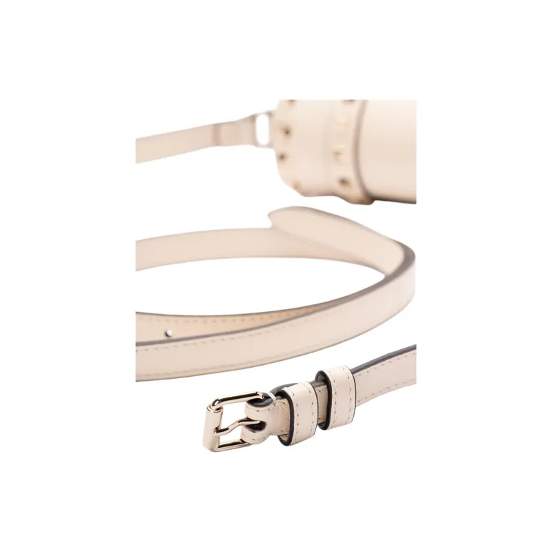 Valentino GARAVANIRockstud Calfskin Messenger Bag Crossbody Bag Shoulder Bag Women's Ecru-4
