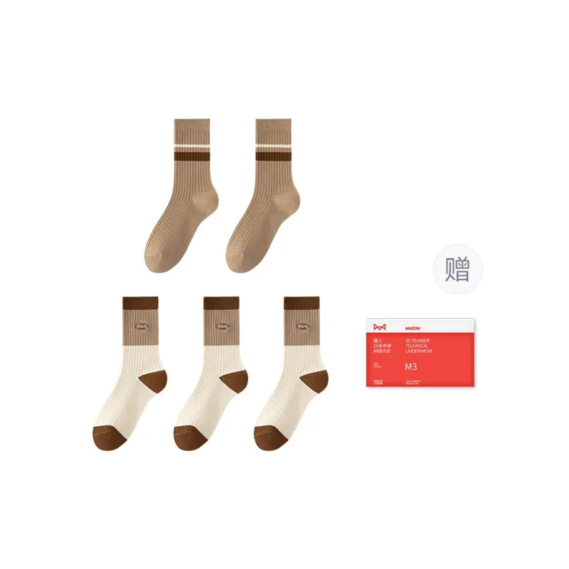 MIIOW Trend Party Series Mid Calf Socks Women's Shopping Bag Combo Set-6