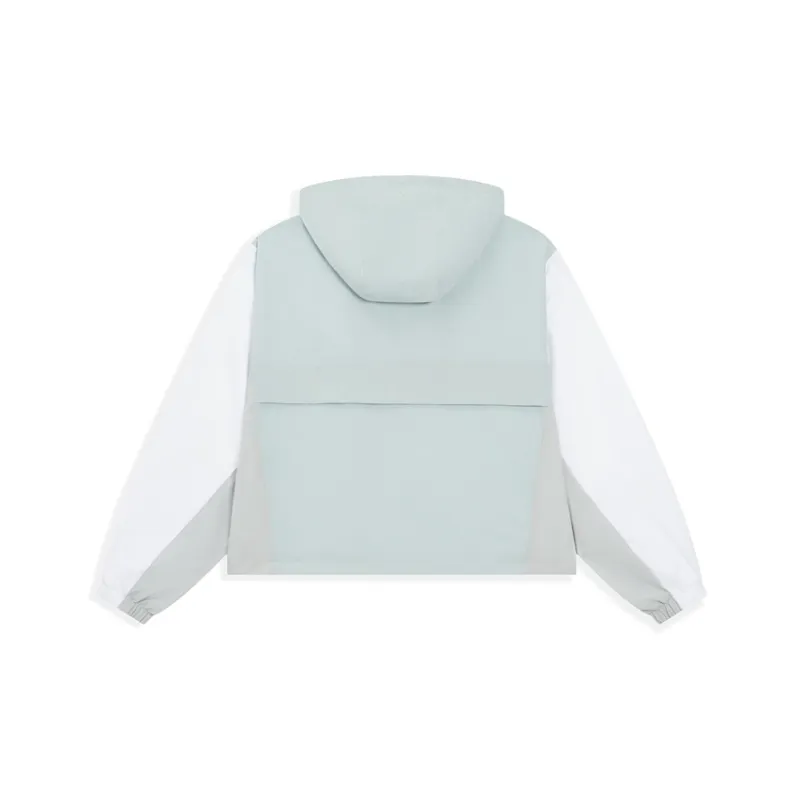 XTEP Sports Life Collection Trench Coat Women's Green Gray/Pearl White/Light Moss Gray-1