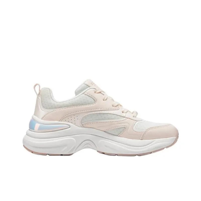 Skechers Anti Slip And Wear Resistant Breathable Low Top Casual Shoes Women's White Pink-1