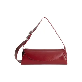JIL SANDER Cannolo Logo Embossed Small Tote Bag