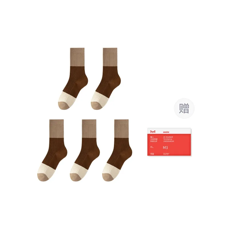 MIIOW Trend Party Series Mid Calf Socks Women's Shopping Bag Combo Set-5