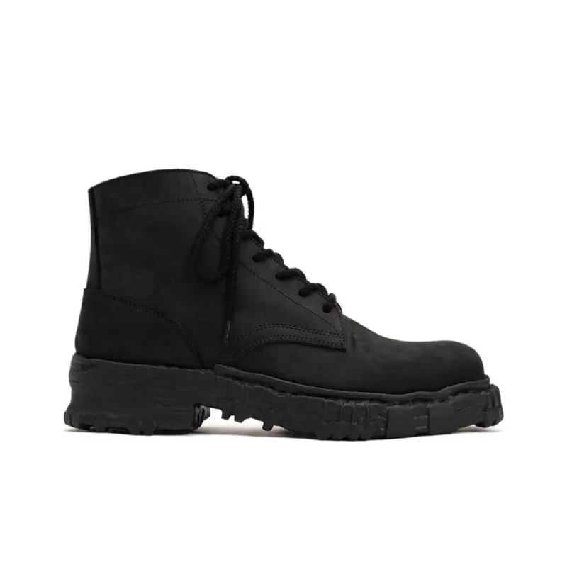 MIHARA YASUHIRO Vintage Like Sole Ankle Boots Unisex Black-1