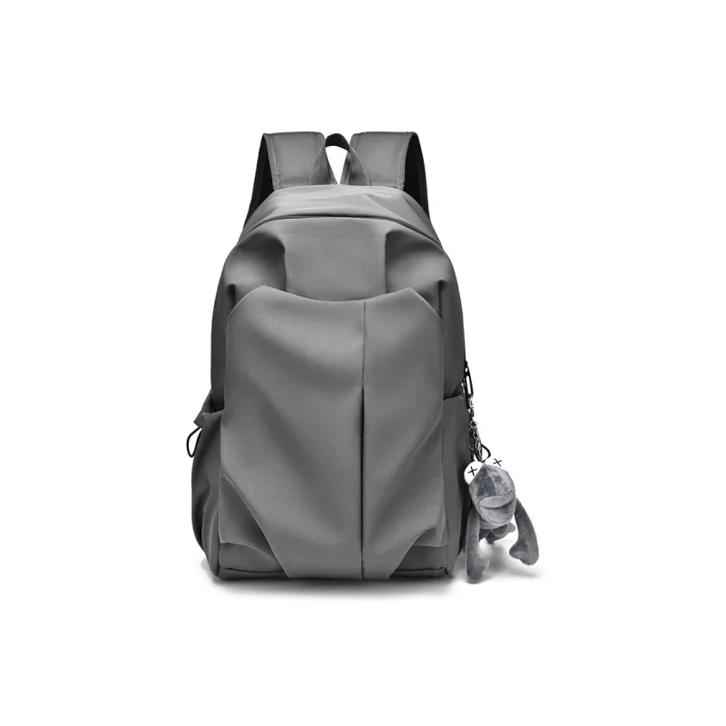 GEERDUN Durable Fabric Backpack Regular Unisex Black/Red/White/Gray-21