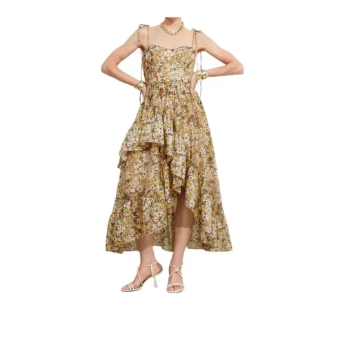 Other Stories Slip Dresses Women's Yellow Print