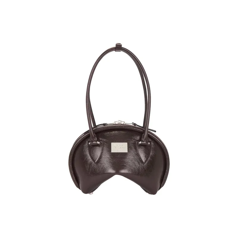Acne Studios Bowlina Leather Shoulder Bag Mini Women's Brown-0