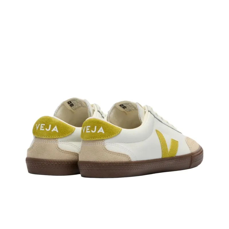 VEJA Low Top Skateboard Shoes Unisex White Yellow-4