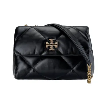 TORY BURCH Kira Nappa Leather Crossbody Bag, Shoulder Bag Trumpets Women's Black