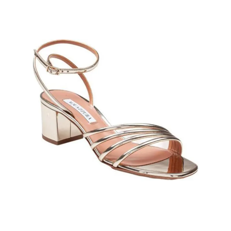 AQUAZZURA Strap Sandals 5cm Women's Gold-2