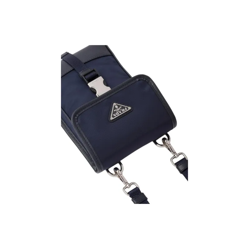 PRADA Re Nylon Recycled Polyamide Cell Phone Pouch Men's Marine-3