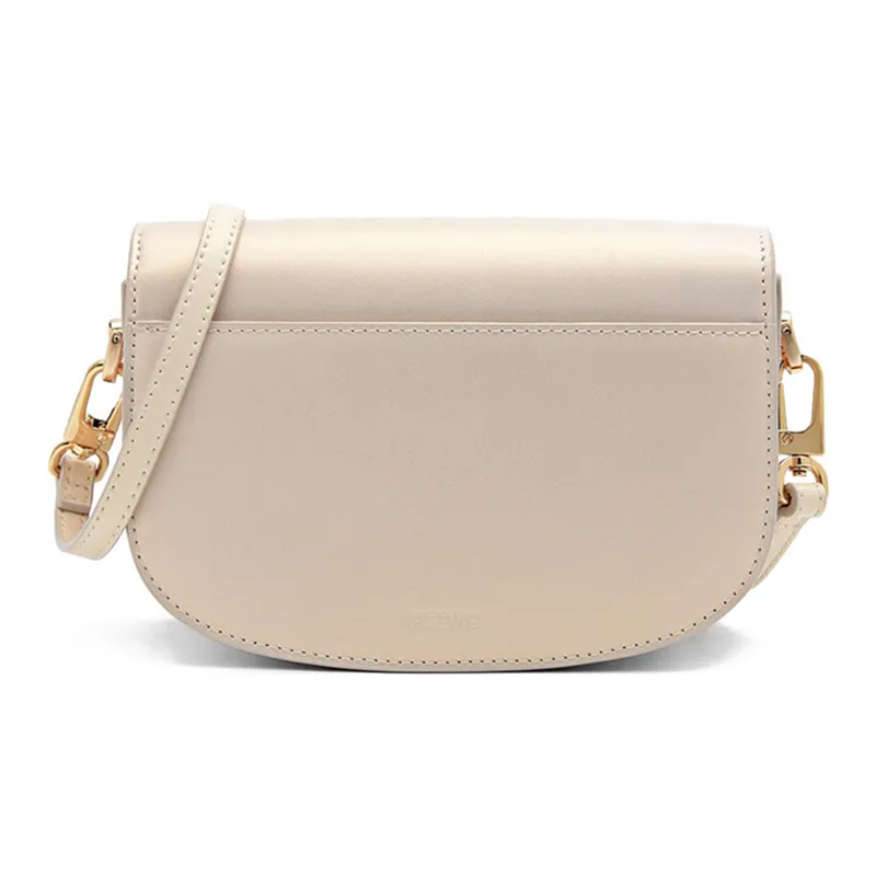 PEDRO Icon Series Cow Leather Saddle Bag, Shoulder Bag Women's Champagne-5