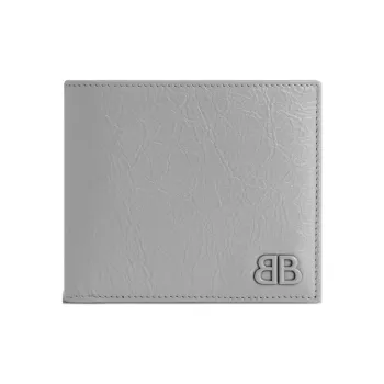 Balenciaga Lambskin Wallet Men's Gray