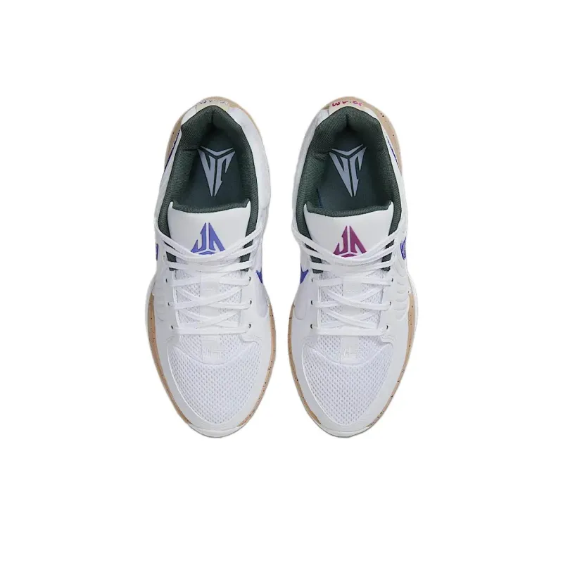 Nike Ja 2 Anti Slip Wear Resistant Low Top Basketball Shoes Men's White-3