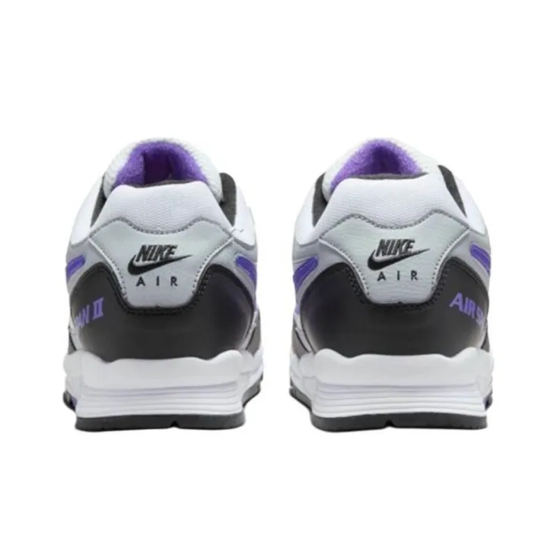 Nike Air Span 2 Anti Slip Wear Resistant Low Top Casual Shoes Men's Black White Purple-3