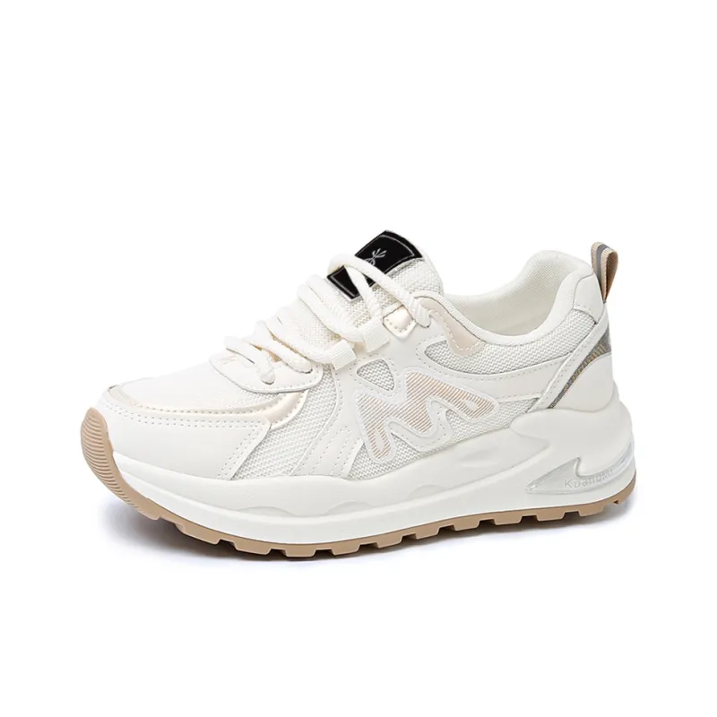 YUZHAOLIN Anti-Slip And Wear-Resistant Height Increasing Low-Top Chunky Sneakers Women's-1
