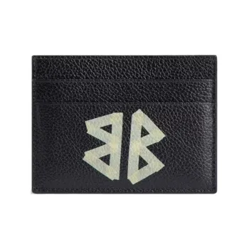 Balenciaga Bb Logo Tape Type Cash Card Holder