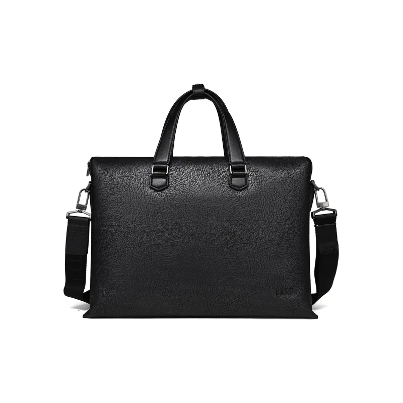 ELLE HOMME Cow Leather Official Briefcase Regular Men's Black-0