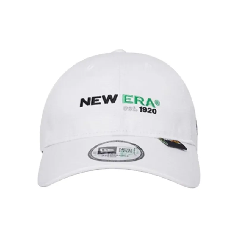New Era Polyester Baseball Caps Unisex White/Black-1