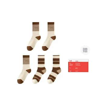 MIIOW Trend Party Series Mid Calf Socks Women's Shopping Bag Combo Set