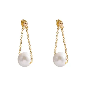 NATURALLYJOJO S925 Silver Earrings Women's Gold/White