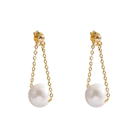NATURALLYJOJO S925 Silver Earrings Women's Gold/White-0