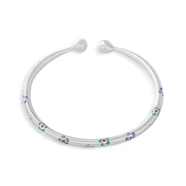 YUOFFICIAL 999 Fine Silver Bangles Women's-0