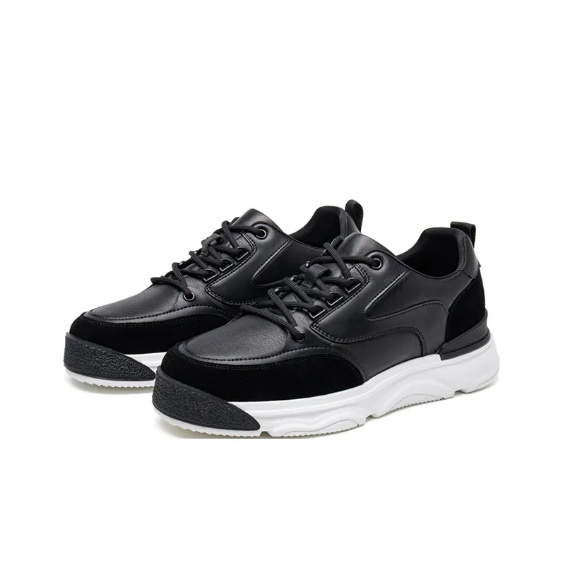 He Jinchang Anti Slip Wear Resistant Low Top Casual Shoes Men's Cool Black-3